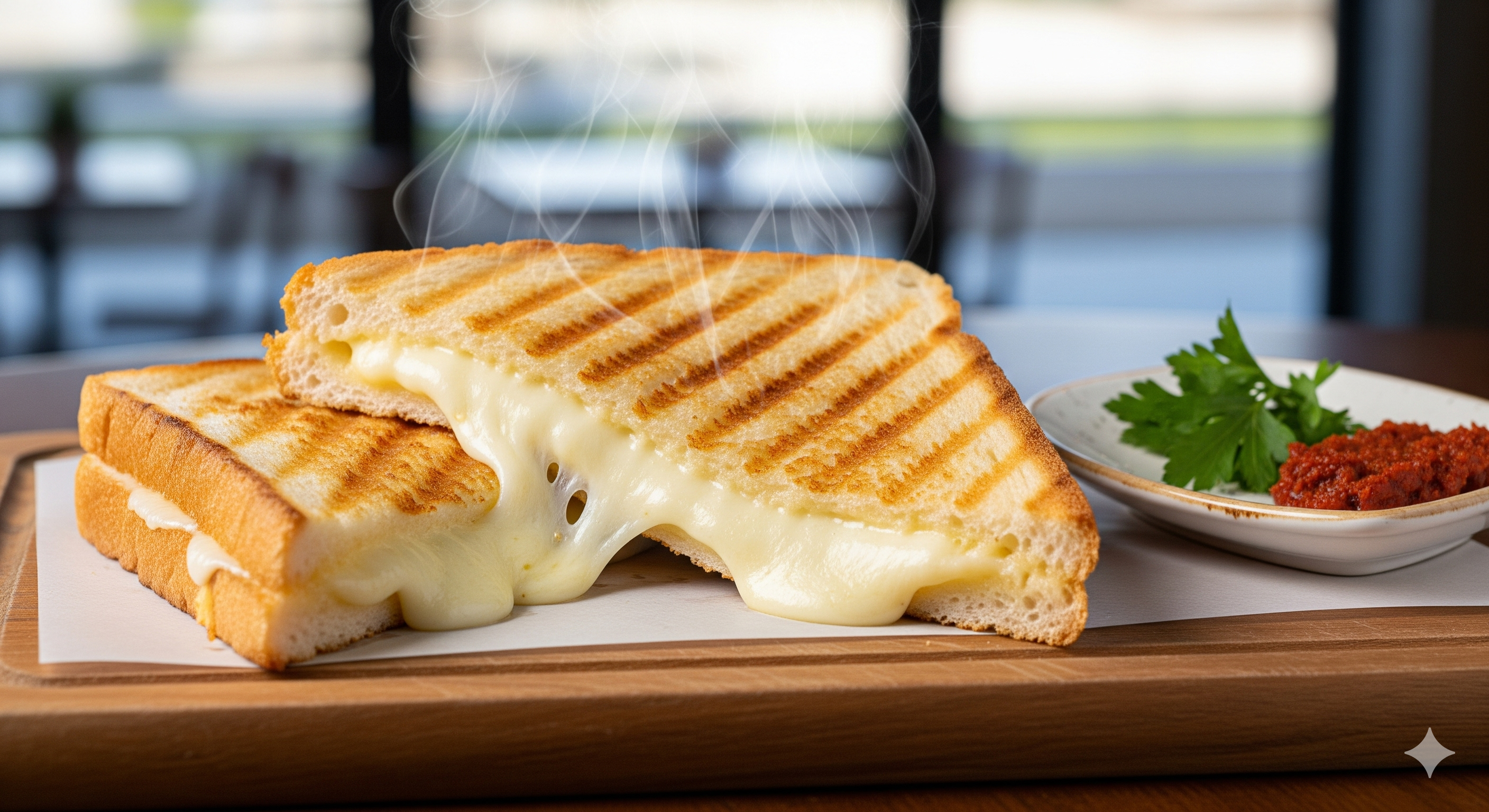 Cheese Toast with melting cheese inside
